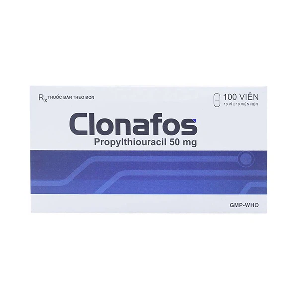Thuốc Clonafos 50Mg Trị Tăng Năng Tuyến Giáp (10 Vỉ X 10 Viên)
