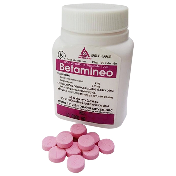 Thuốc Betamineo Meyer-Bpc Kháng Viêm, Kháng Dị Ứng Da, Mắt (100 Viên)
